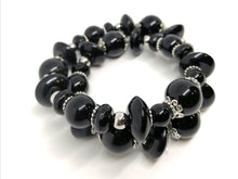 Charger l'image dans la galerie, DOUBLE BRACELET BLACK SYLVER