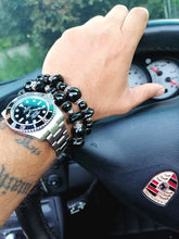 Charger l&#39;image dans la galerie, DOUBLE BRACELET BLACK SYLVER
