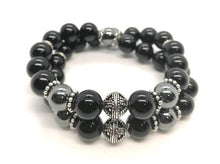 Charger l&#39;image dans la galerie, DOUBLE BRACELET LA RIVIERE NOIRE
