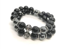 Charger l&#39;image dans la galerie, DOUBLE BRACELET LA RIVIERE NOIRE
