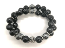 Charger l&#39;image dans la galerie, DOUBLE BRACELET LA RIVIERE NOIRE
